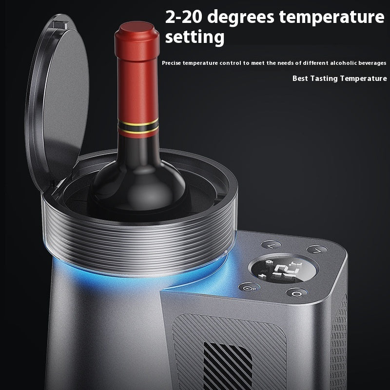 Desktop Small Desktop Wine Cabinet Portable Wine Freezer - Bellarte Enchanté Desktop Small Desktop Wine Cabinet Portable Wine Freezer